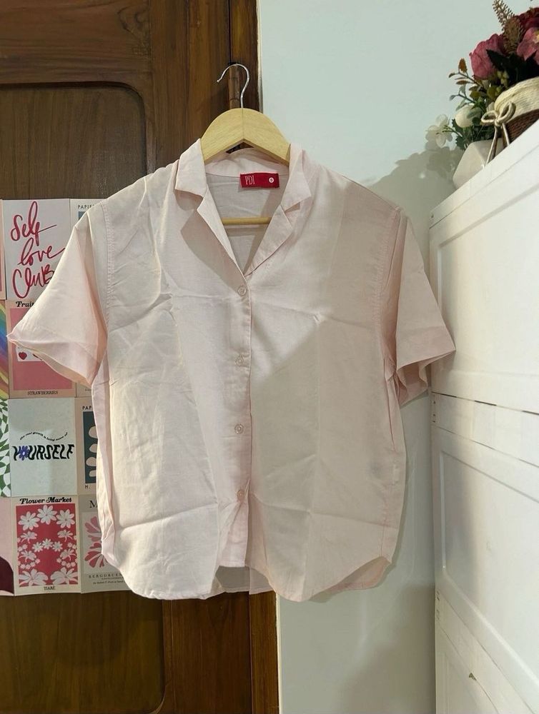 Pale Pink Button-Up Shirt