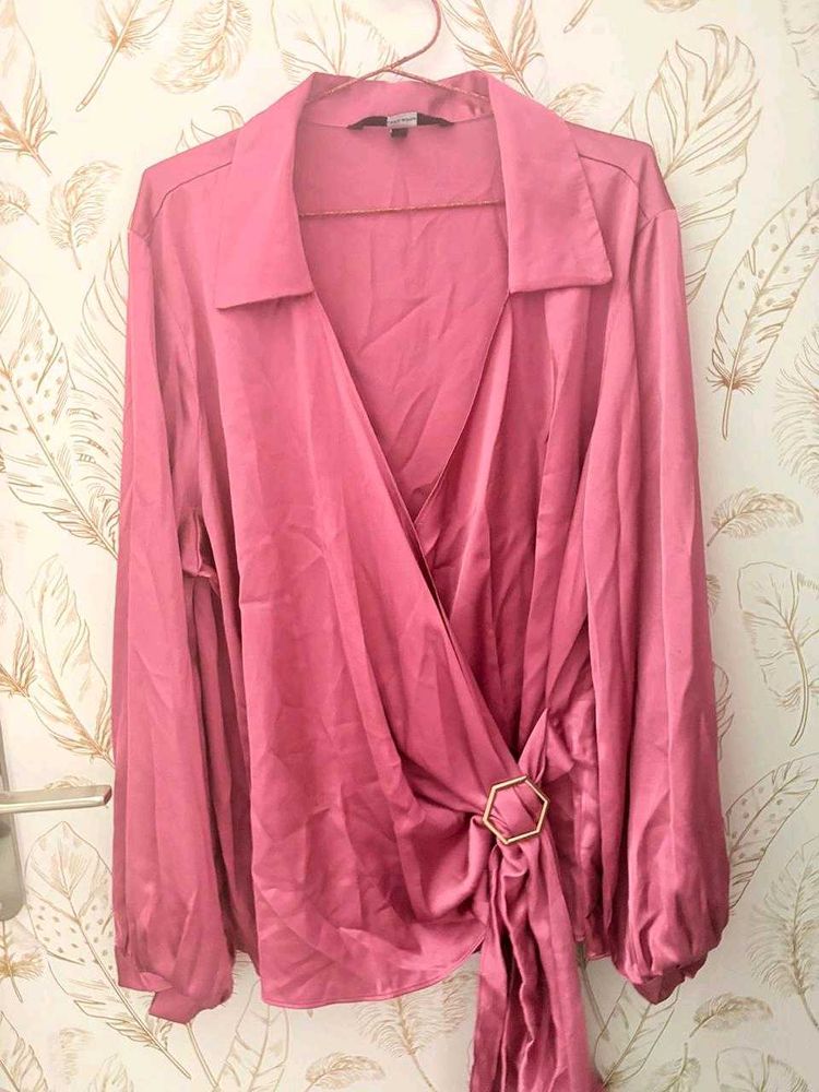 Vero Moda Satin Wrap Blouse