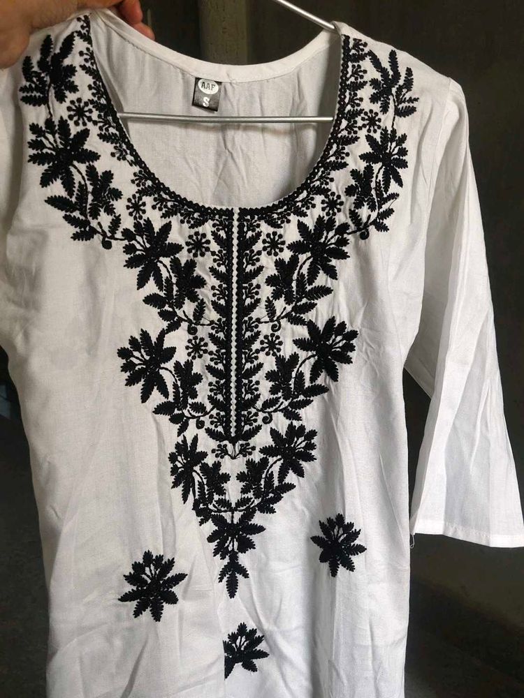 White Embroidered Top