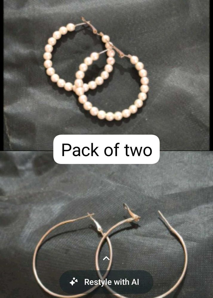 Elegant Pearl Hoop Earrings and plan