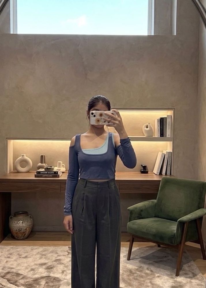 Comfortable Blue Full Sleeve Top