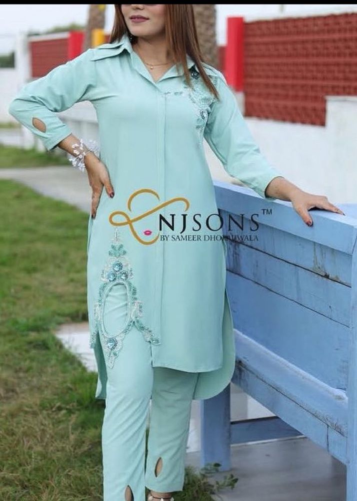 Elegant Mint Green Kurta Set