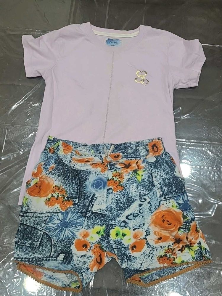 Combo of a top and shorts