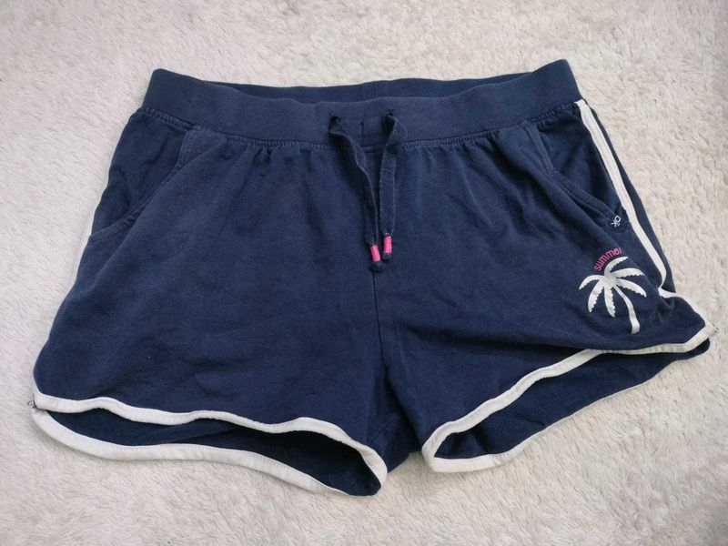Cozy Navy Palm🥰 Tree Shorts