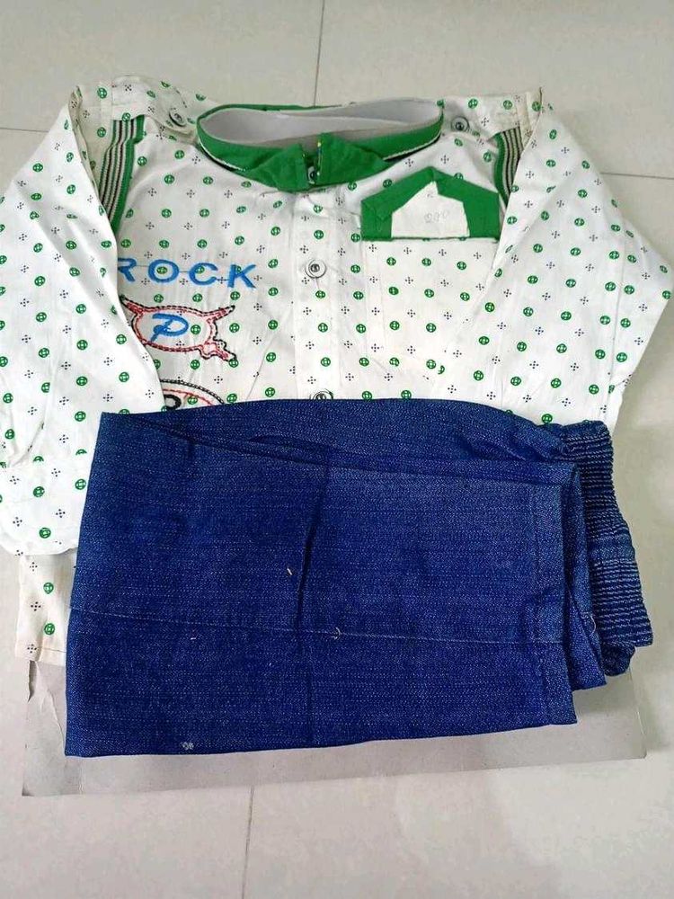 Kids Denim With Shirt