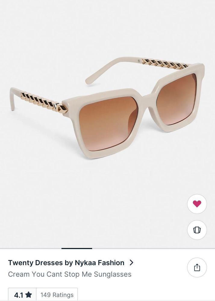 Cream "You Can't Stop Me" Oversized Sunglasses