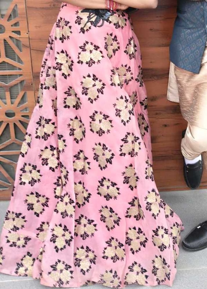 Elegant Pink Floral gown for wedding