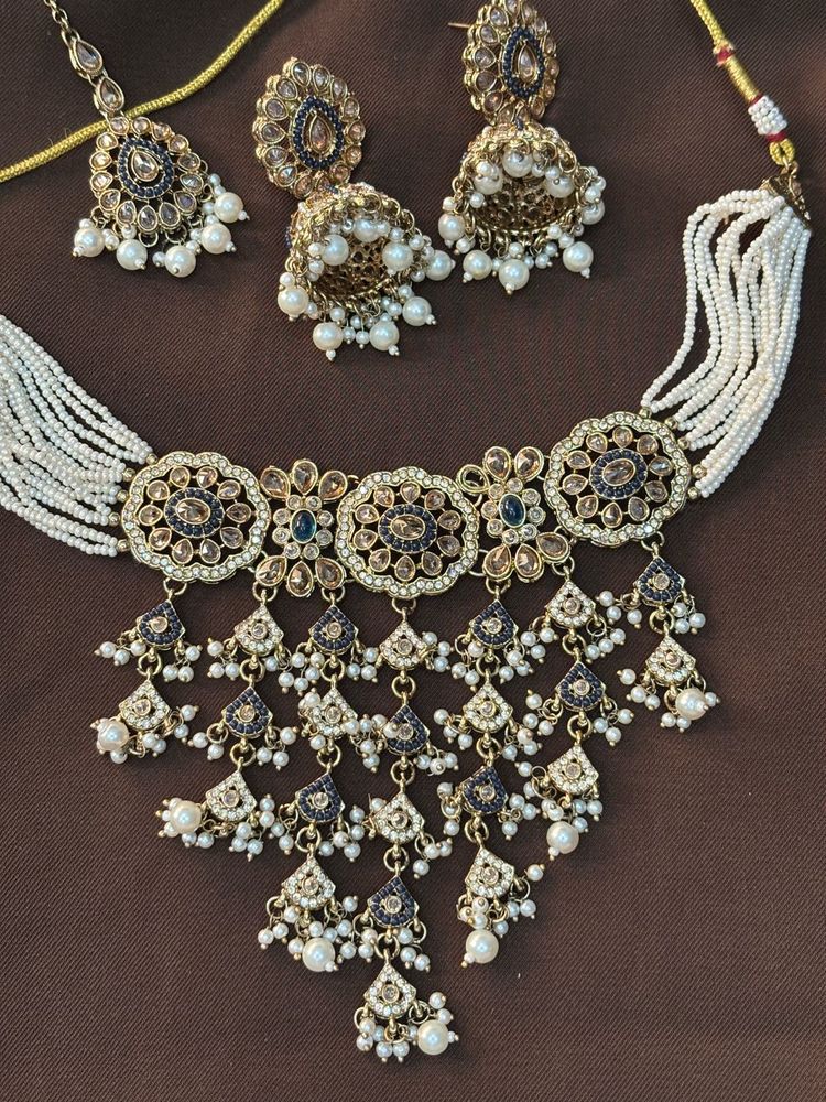 Exquisite Kundan Pearl Choker Set