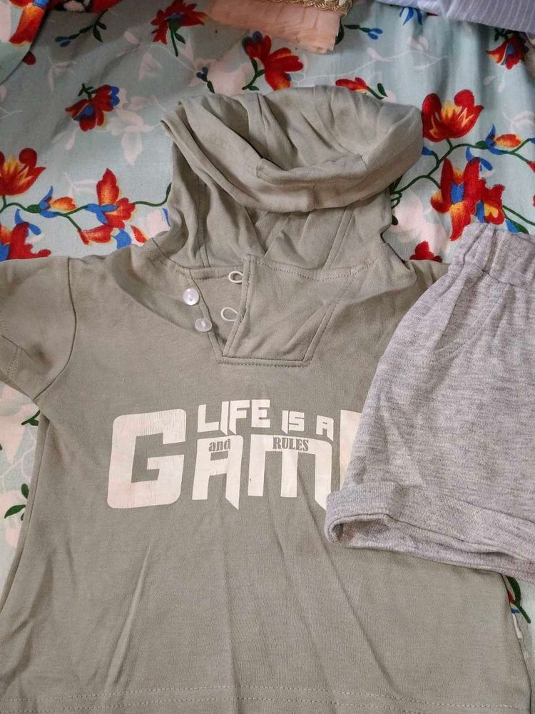 Boys Graphic Tee and Shorts Set