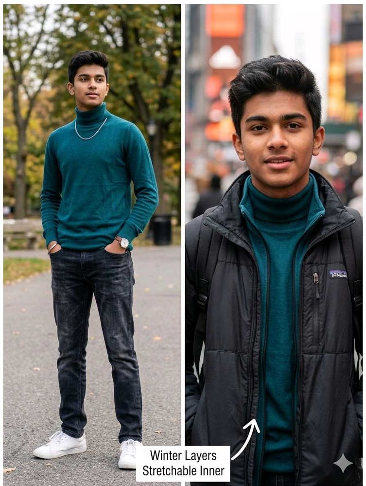 Teal Turtleneck Sweater