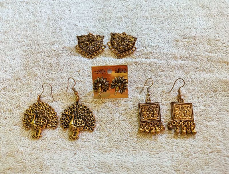 Boho Metal Earrings Set