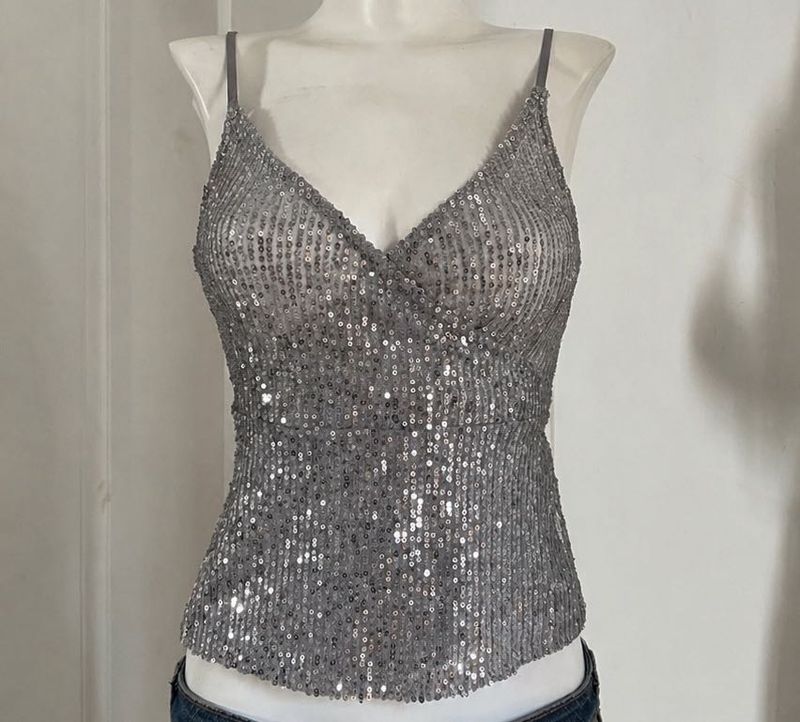 Zara Sequin Wrap style Top