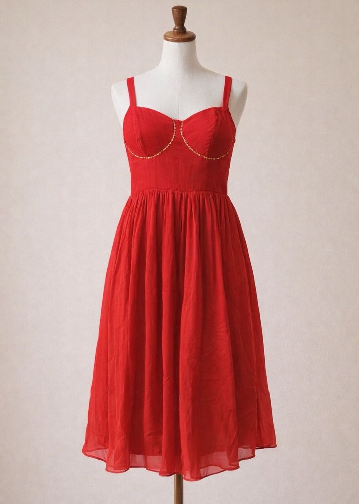Retro Red Party Dress