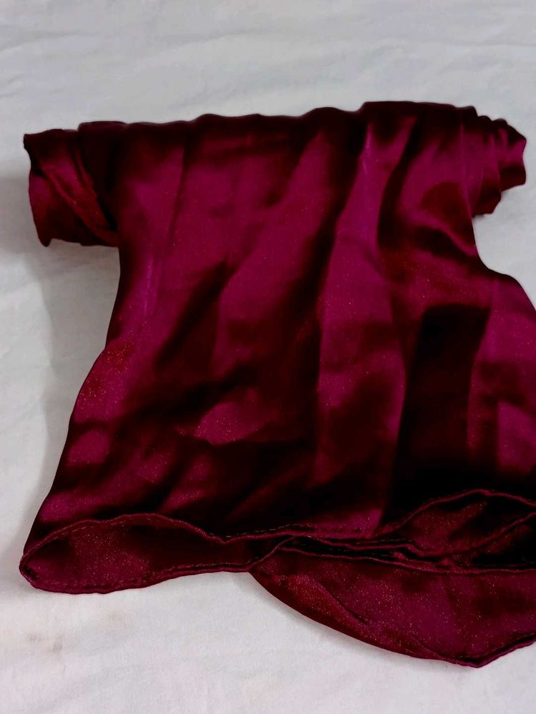 Maroon Satin scarf