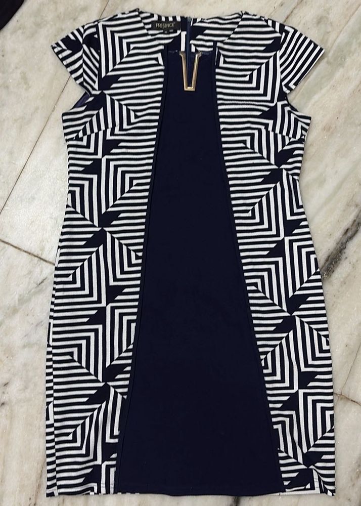 Stylish Geometric Print Sheath Dress