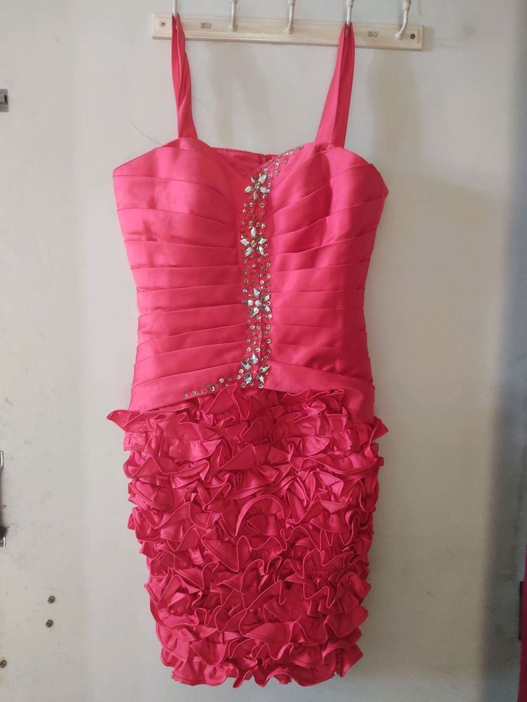 Dark Pink Dress /One Piece