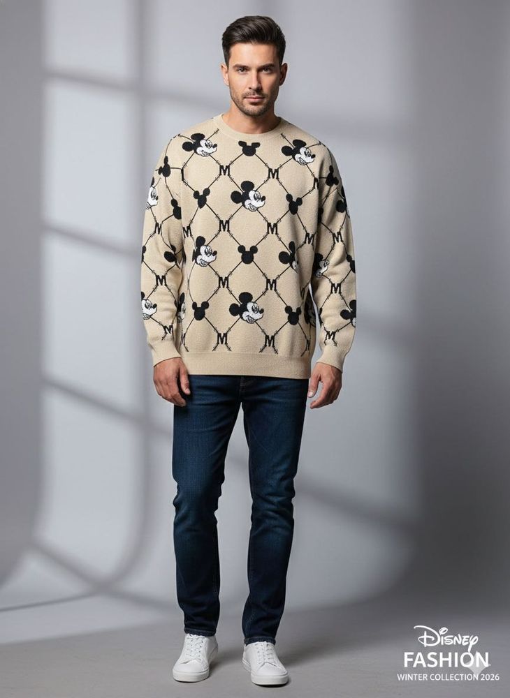 Disney Mickey Mouse Pattern Sweater
