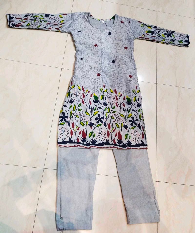 floral Printed Kurti Pant Set