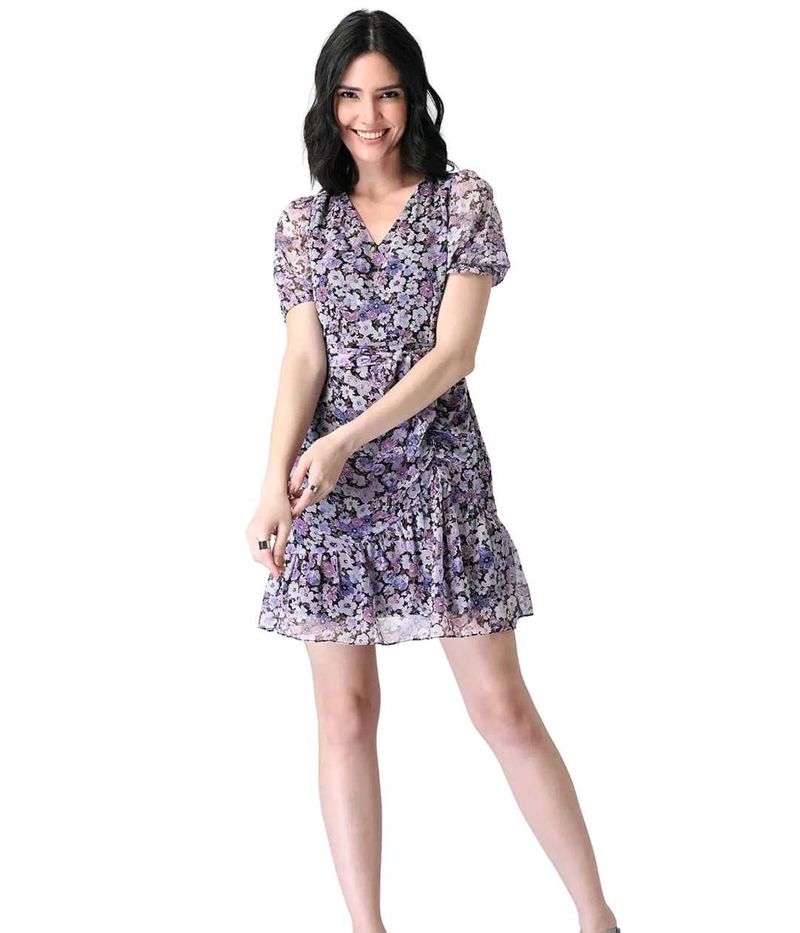 Floral Print Mini Dress