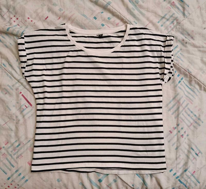 Classic Striped T-Shirt | Rolled sleeve