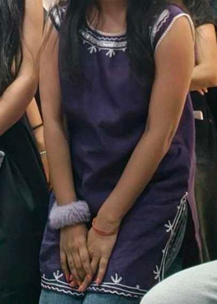 Embroidered Purple Kurta