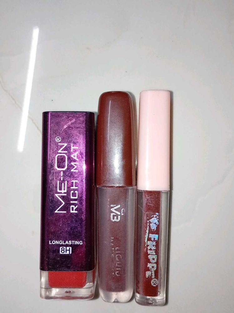 Lot of 3 Lip Glosses &amp; Lipsticks
