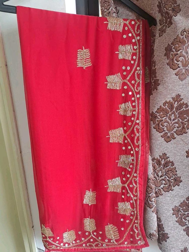 karvachauth special Red sareee