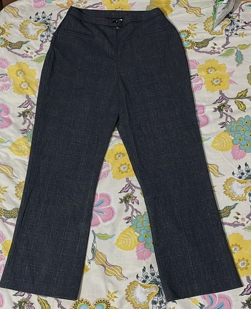 Gray Wide Leg Trousers