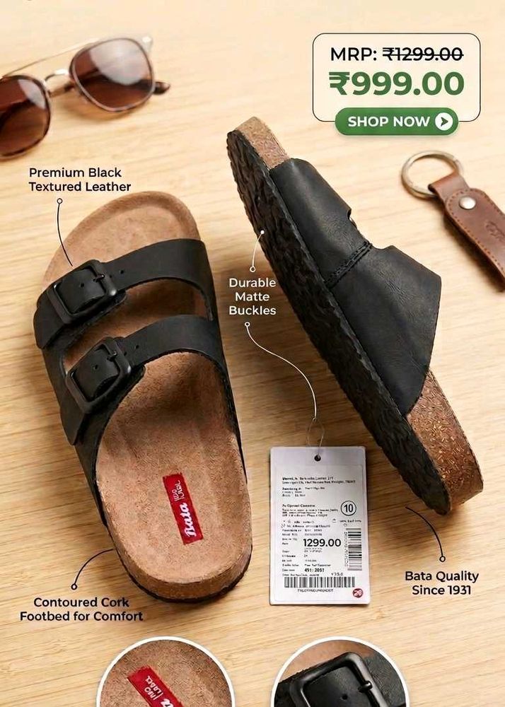 Bata Leather Sandal