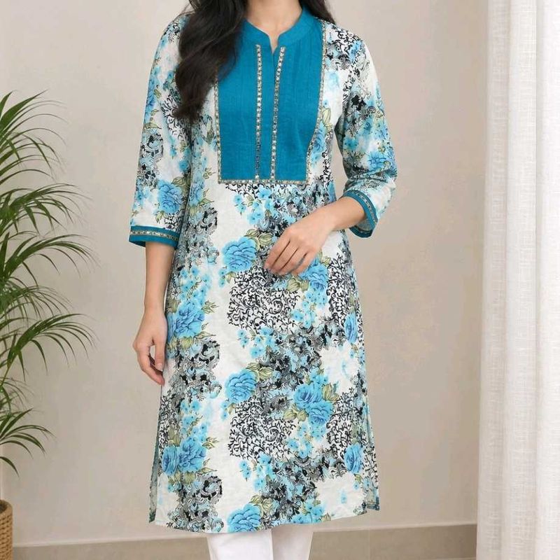 Floral Print Kurta
