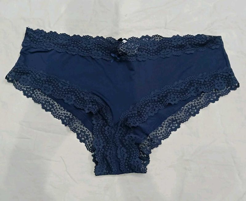 ⭐ Navy Blue Lace Trim Briefs