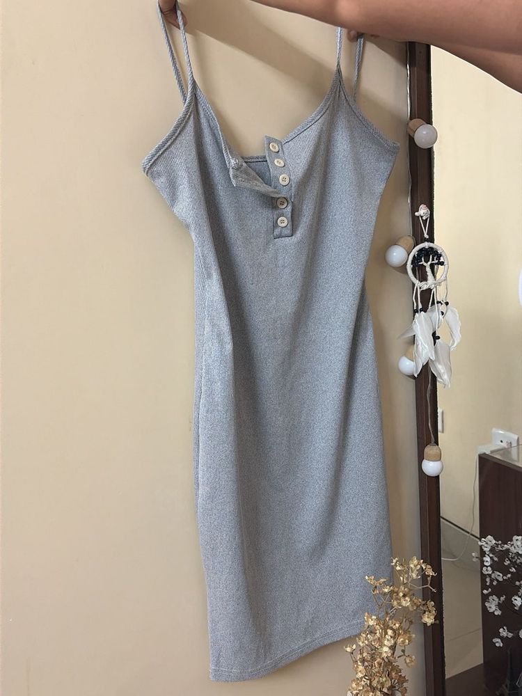 Gray Bodycon Mini Dress