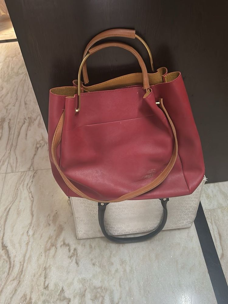 Stylish Red Tote Bag