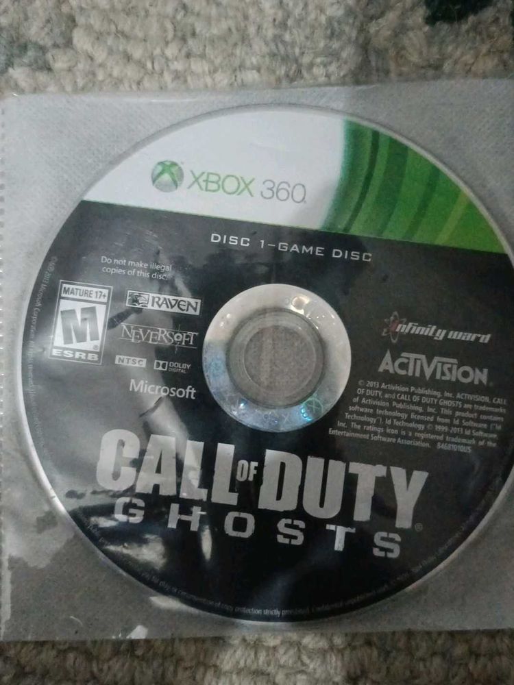 Call of Duty Ghosts Xbox 360 Disc
