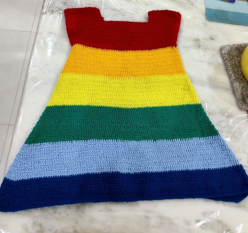 Woolen Frock Short Sleeves