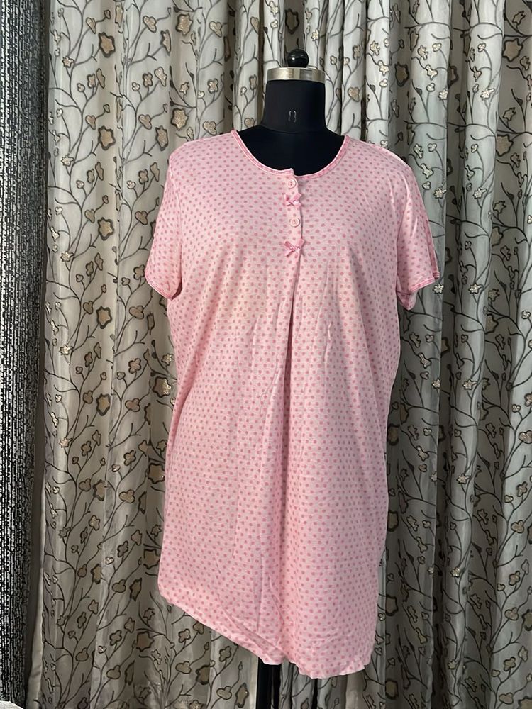 Cute Pink Polka Dot Nightgown