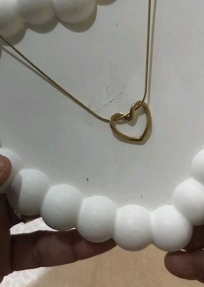 Anti Tarnish Heart Pendant and Chocolate gift set