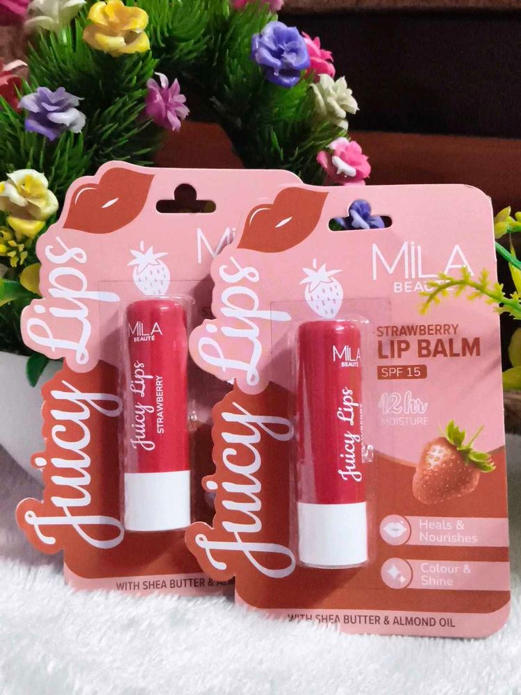 MILA BEAUTE Tinted Juicy Lip Balms Combo with 12 H