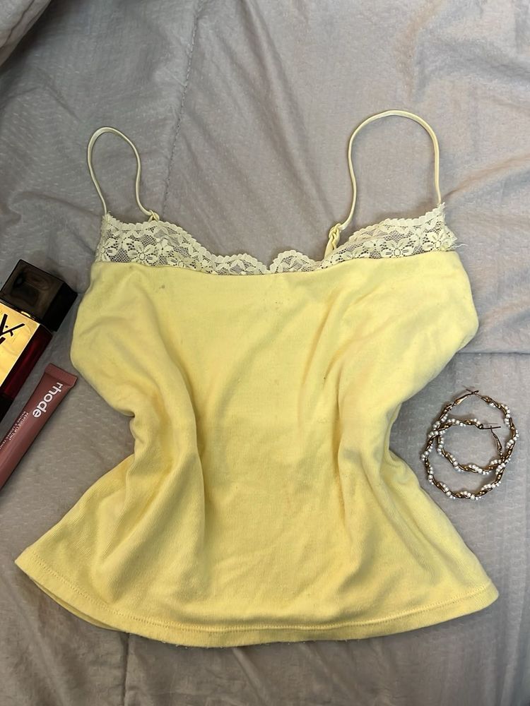 Yellow Lace Cami Top