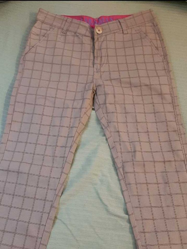 Zara Man Chic Plaid Slim Fit Trousers