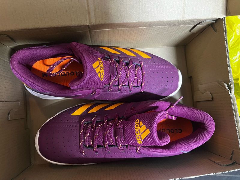 Adidas Purple MEN non marking / badminton shoe