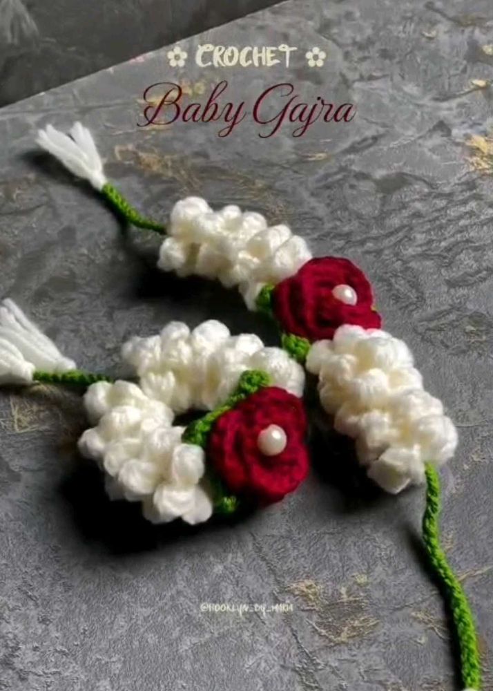 handmade baby crochet gajra