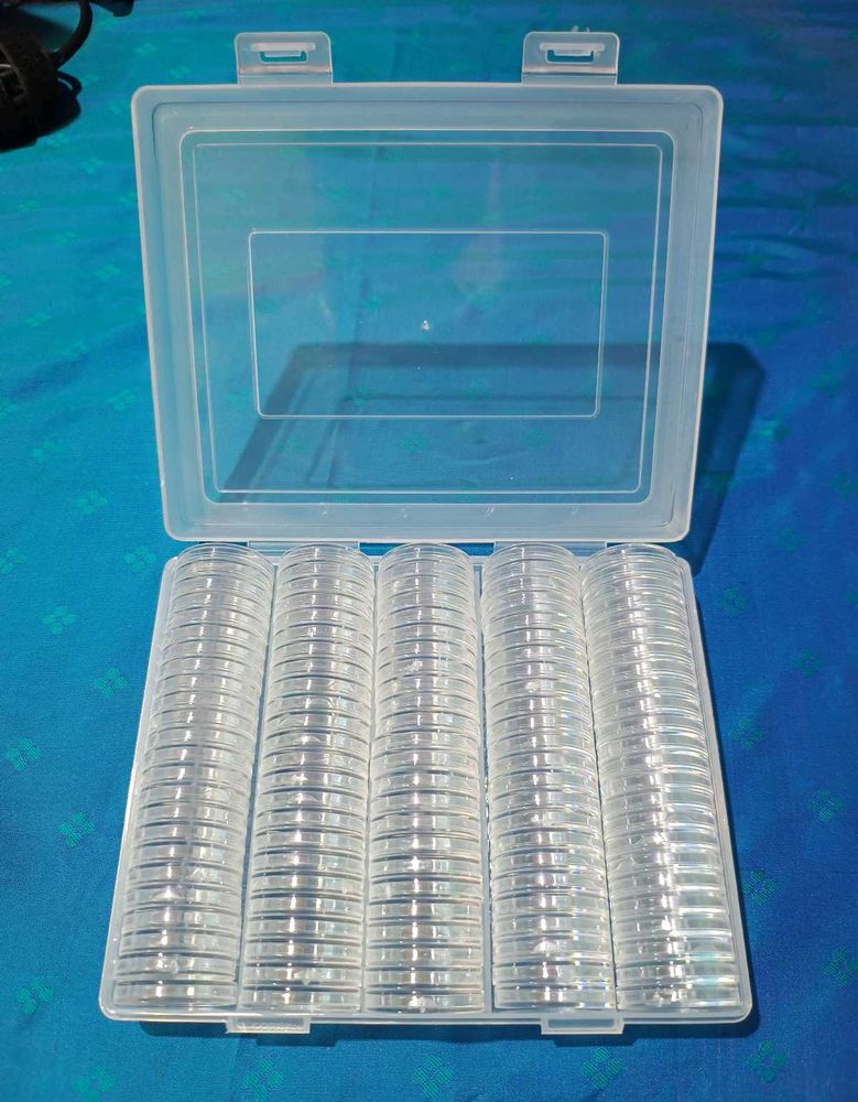 Clear Coin Capsules 120Ps Wth Adjustable Foam&amp; Box