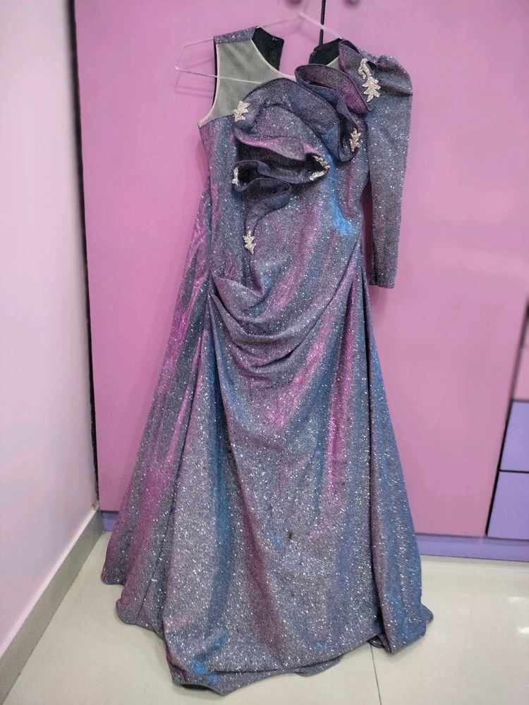Sparkling Blue Evening Gown