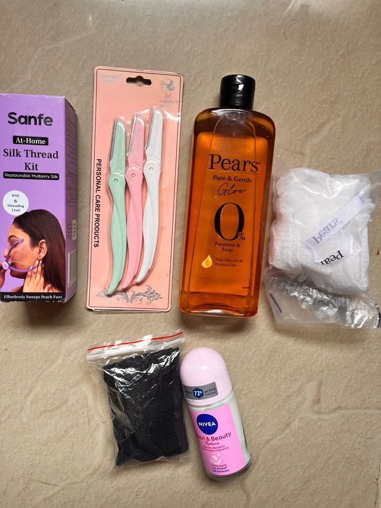 COMBO - Bodywash Face Razor Sanfe Nivea Roll On