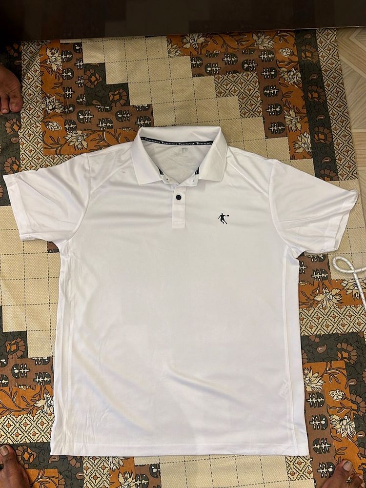 Men's White Polo T-Shirt