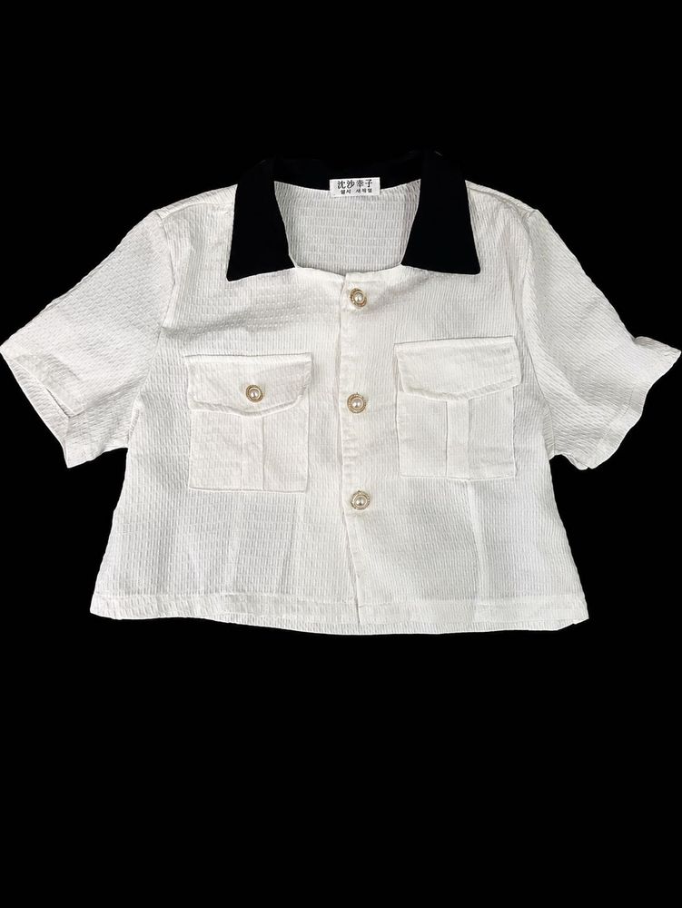 Korean style Chanel inspired crop top