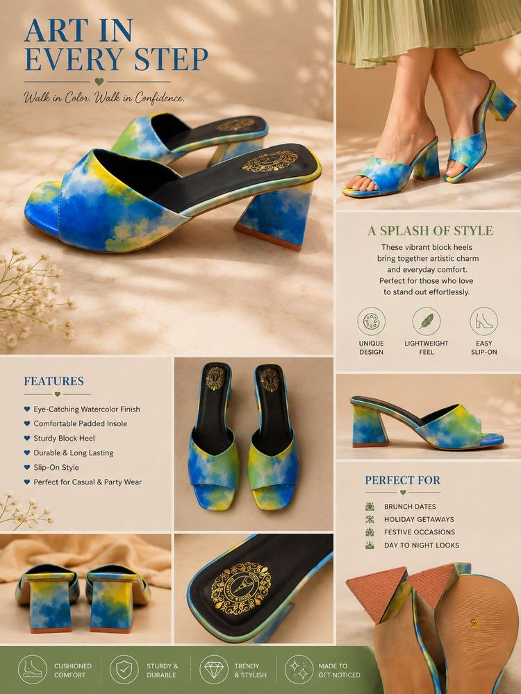 Tie-Dye Block Heels
