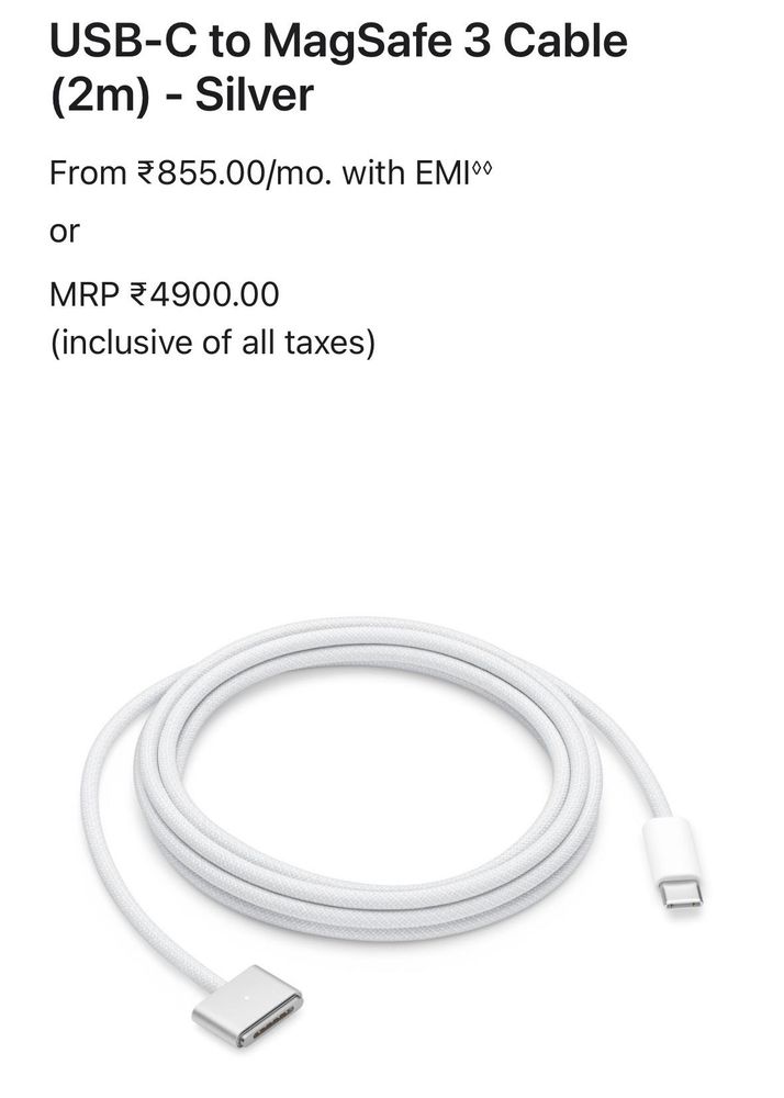 USB-C to MagSafe 3 Cable (2m) - Silver