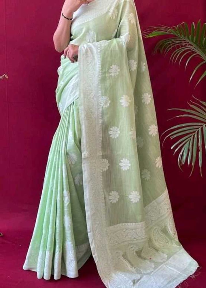 Mint Green  Saree  ✨